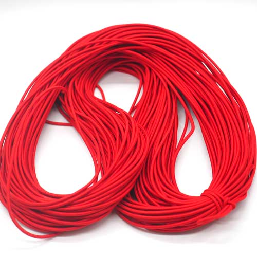 日本製 YKK エステルウーリー （ポリエステルウーリーゴム） 2.5mm径　ストレッチゴム 丸2.5ミリ カラータイプ　マルゴム紐