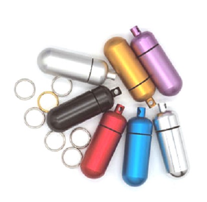 ピルケースアルミ製（二重リング付き）20ミリ、28ミリ、45ミリ、62ミリ　X80115