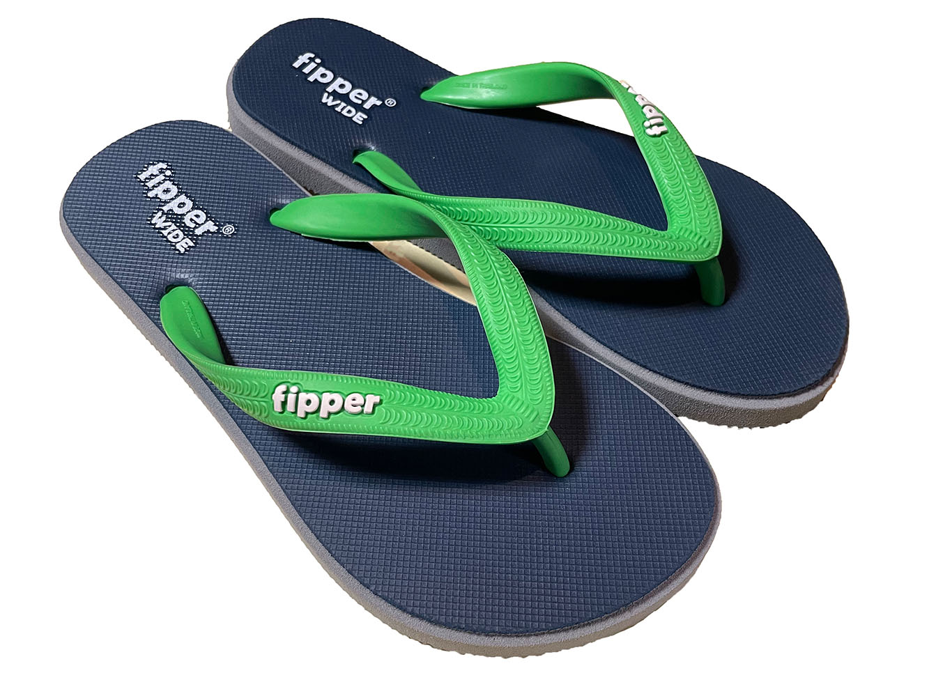 【FJ06-W05】fipper WIDE（ワイド) 　Blue Midnaight/ Grey/ Green Atlantis　天然ゴム