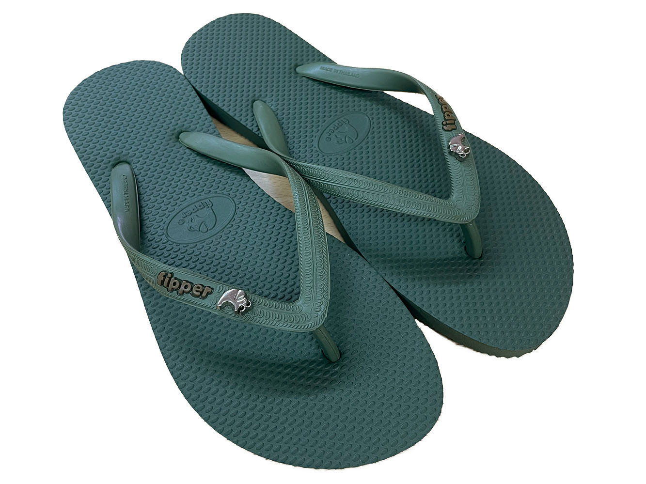 【FJ06-G03N】fipper GLITTER（グリッター）GREEN(ARMY) / GREEN(ARMY) / BROWN(DARK)　天然ゴム