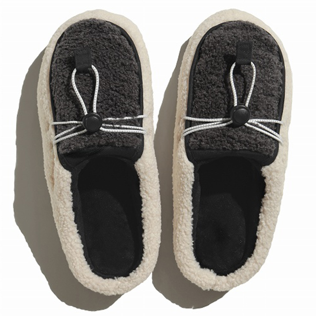 SUBU【DOTS FROZZO　チャコール＆ホワイト】 スブ 冬のサンダル 暖かいサンダル スリッパ アウトドア 起毛 低反発 WINTER SANDAL 秋冬 防寒