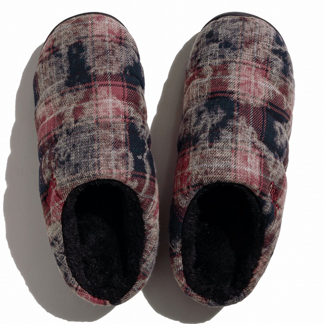 SUBU【DOTS MATORY　デカレッド】 スブ 冬のサンダル 暖かいサンダル スリッパ アウトドア 起毛 低反発 WINTER SANDAL 秋冬 防寒