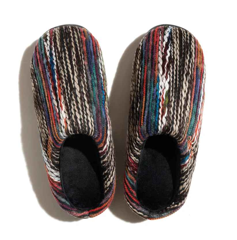 SUBU【Dots　カレイドスコープ】 スブ 冬のサンダル 暖かいサンダル スリッパ アウトドア 起毛 低反発 WINTER SANDAL 秋冬 防寒