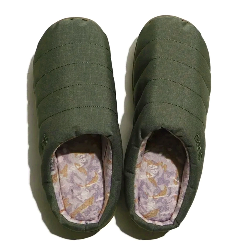 SUBU【NANNEN Field　オリーブ】 スブ 冬のサンダル 暖かいサンダル スリッパ アウトドア 起毛 低反発 WINTER SANDAL 秋冬 防寒