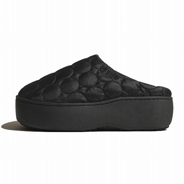SUBU【PLATFORM Circle　ブラック】 スブ 冬のサンダル 暖かいサンダル スリッパ アウトドア 起毛 低反発 WINTER SANDAL 秋冬 防寒