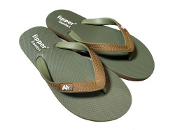 【FJ04-C04】fipper Comfort（コンフォート）Green Army / Brown Dark　天然ゴム