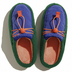 SUBU【DOTS FROZZO　ブルー＆グリーン】 スブ 冬のサンダル 暖かいサンダル スリッパ アウトドア 起毛 低反発 WINTER SANDAL 秋冬 防寒