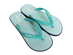 【FJ12-W01】fipper WIDE（ワイド)　BLUE (ECHO), NAVY / TURQUOISE　天然ゴム