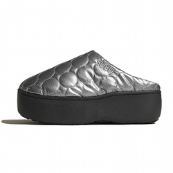 SUBU【PLATFORM Circle　シルバー】 スブ 冬のサンダル 暖かいサンダル スリッパ アウトドア 起毛 低反発 WINTER SANDAL 秋冬 防寒