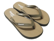 【FJ13-W01】fipper WIDE（ワイド)　BORWN(MOCHA), GREY(DARK) / BROWN(TAUPE)　天然ゴム