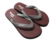 【FJ13-W05】fipper WIDE（ワイド)　MAROON, BLACK / GREY(LIGHT)　天然ゴム