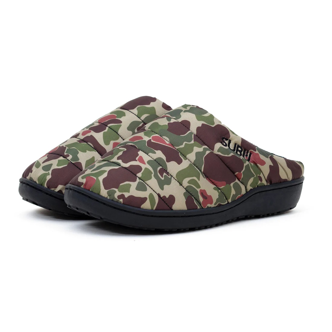 SUBU【PARMANENT　ダックカモ】 スブ 冬のサンダル 暖かいサンダル スリッパ アウトドア 起毛 低反発 WINTER SANDAL 秋冬 防寒