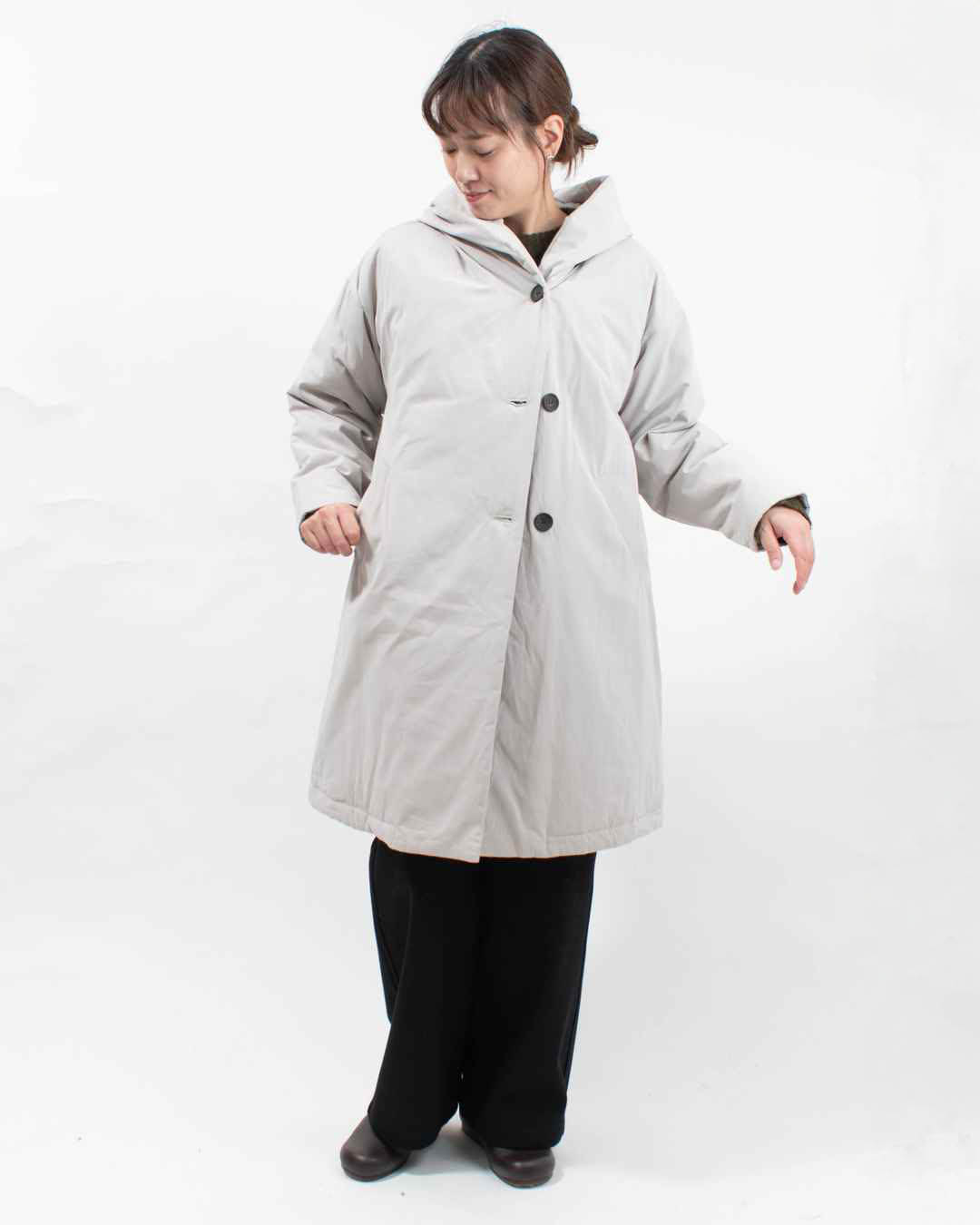 blue willow ボンディングフードコート｜ナチュラルファッション