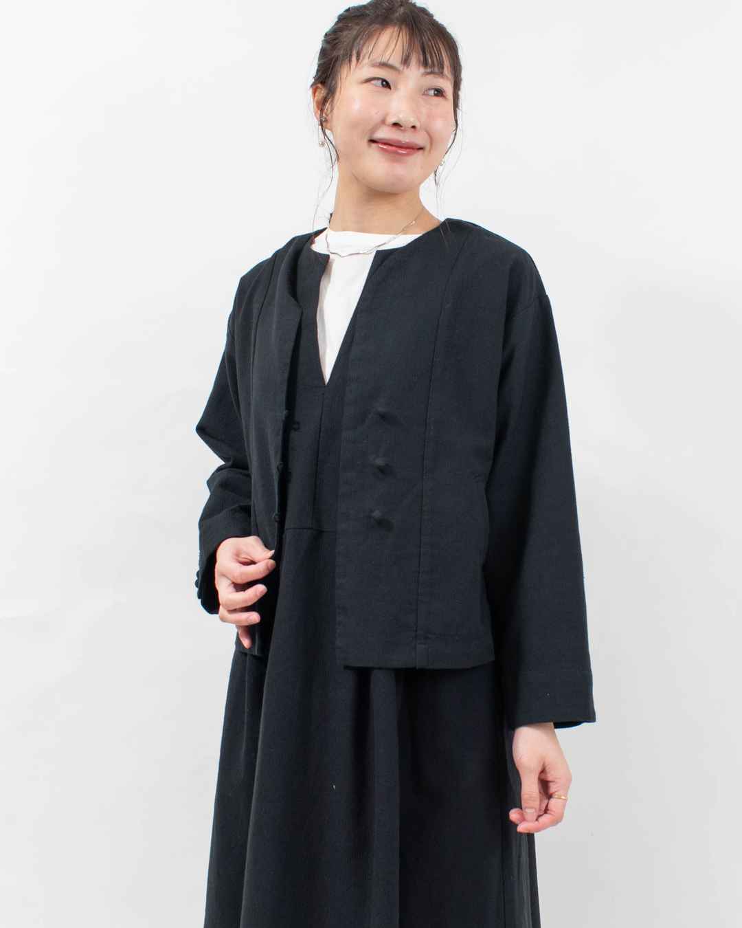 01FSP17014  blue willow コットンリネン変わり織りジャケット