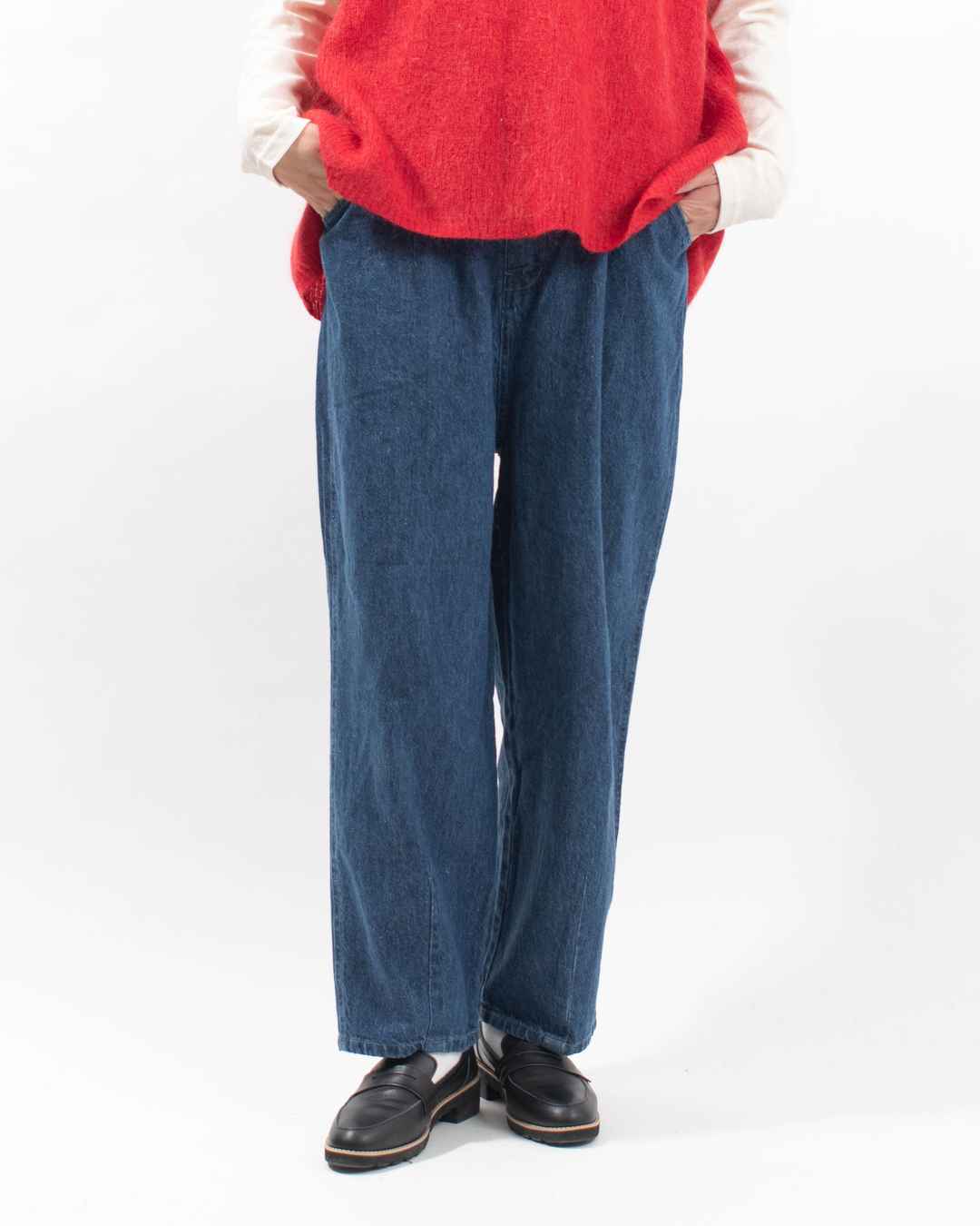 1545-238 YARRA リネン混デニムパンツ 