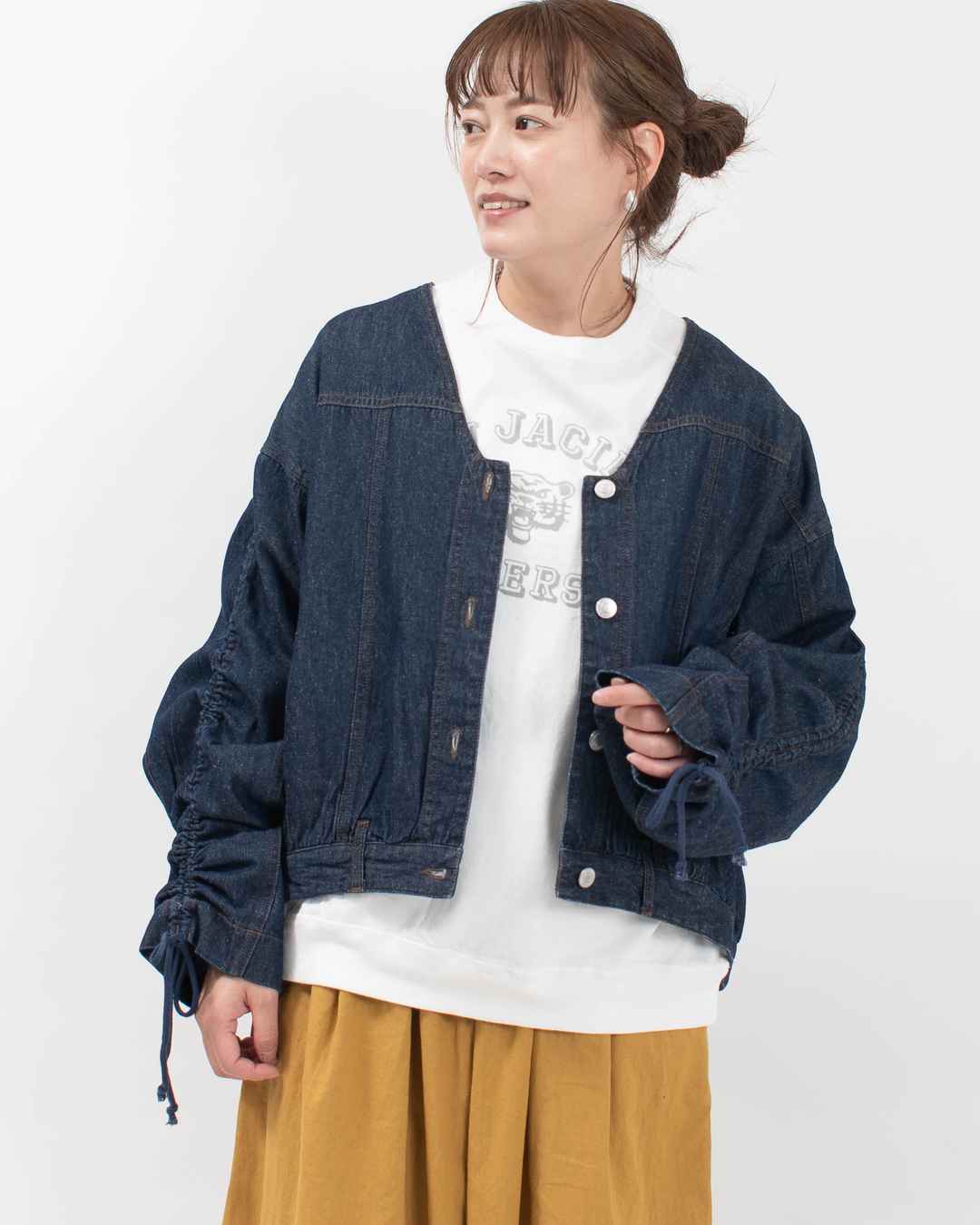 nuance of F キャザースリーブデニムカーデ｜ナチュラルファッション