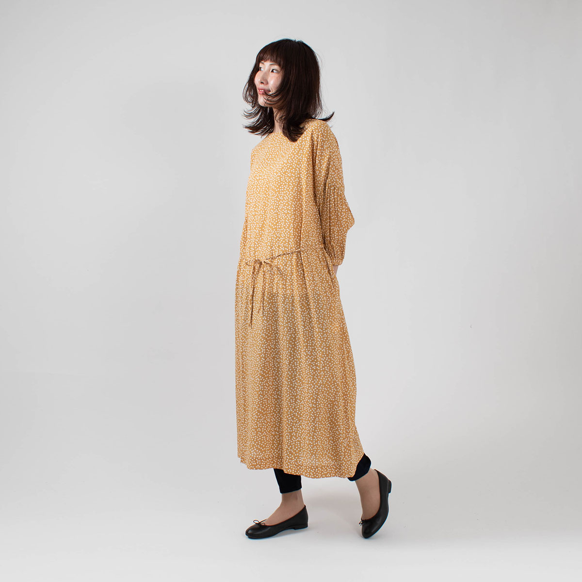 Ichi ランダムドット コットンワンピース ナチュラルファッション ナチュラル服の通販