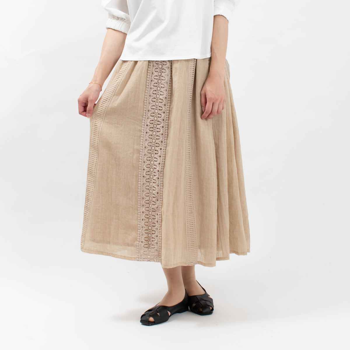 ichi ランダムレーススカート｜ナチュラルファッション・ナチュラル服  