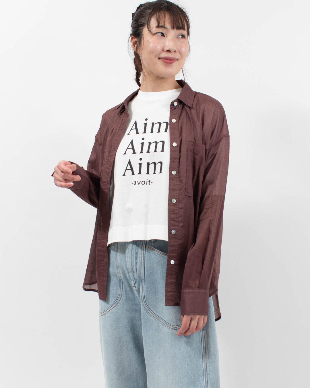 31-0231  ZAMPA 台衿付きワイドシャツ