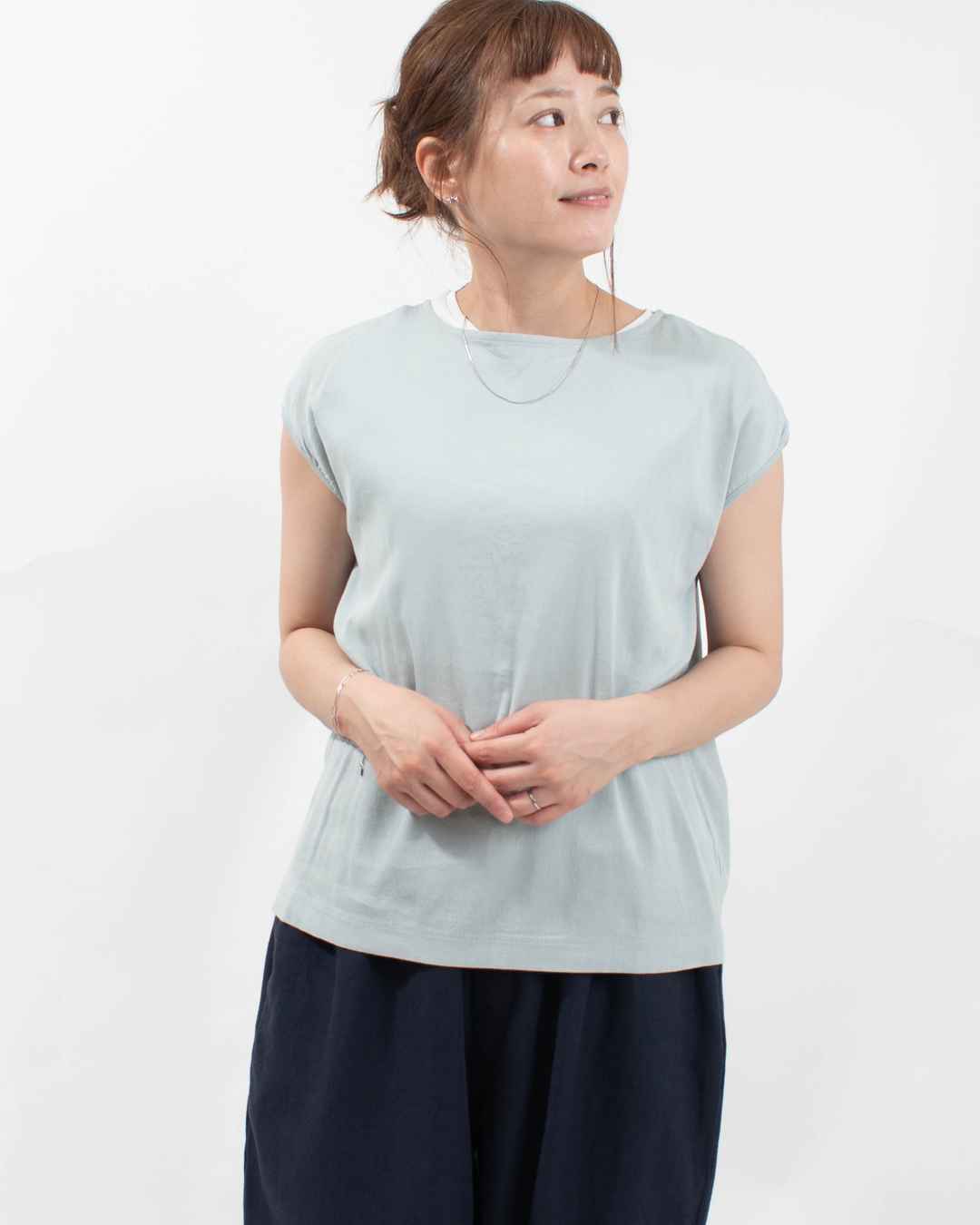 BIWACOTTON ボートネックスリーブレスTシャツ（ウィメンズ）3115886