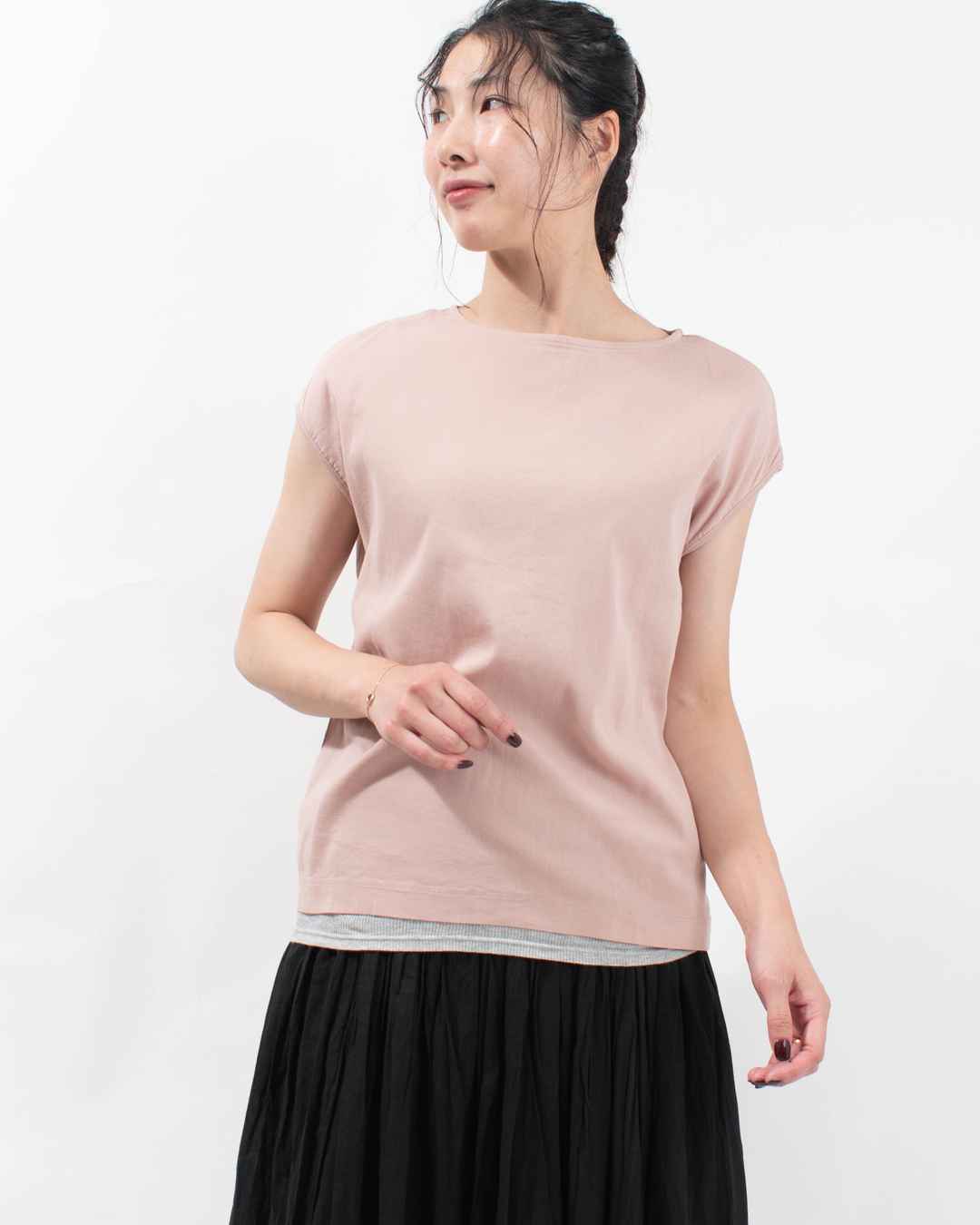 BIWACOTTON ボートネックスリーブレスTシャツ（ウィメンズ）3115886