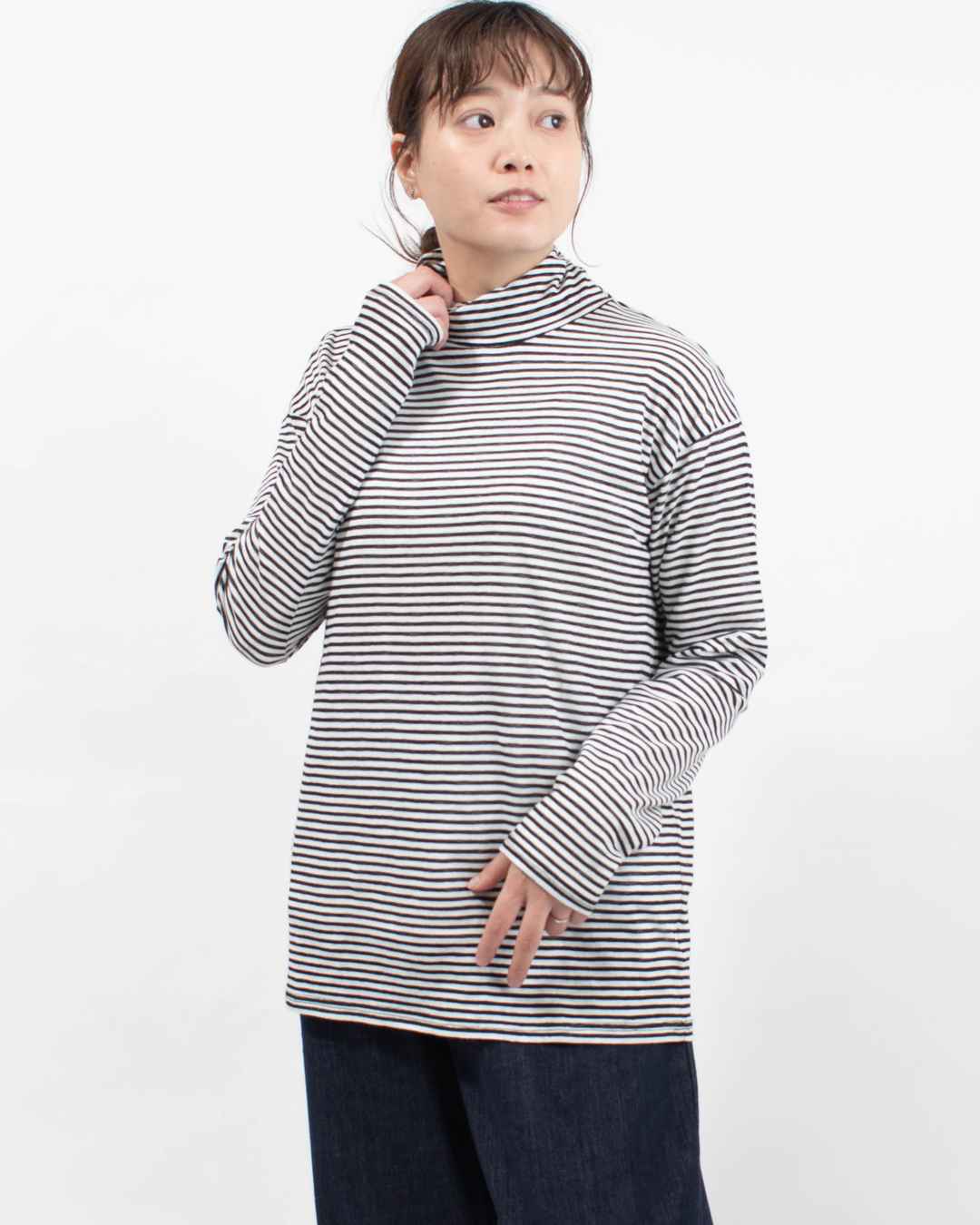 5646571  nuance of F シアーボーダーフライスねじれクシュクシュタートルネック