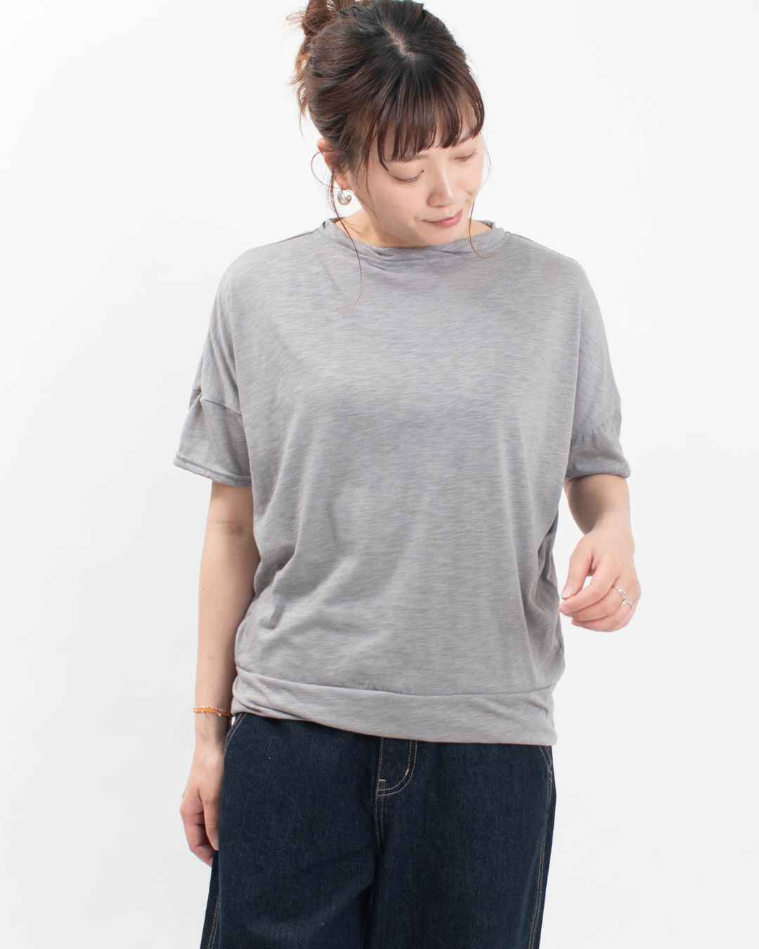 NARU スラブソフト天竺ひねりワイドT