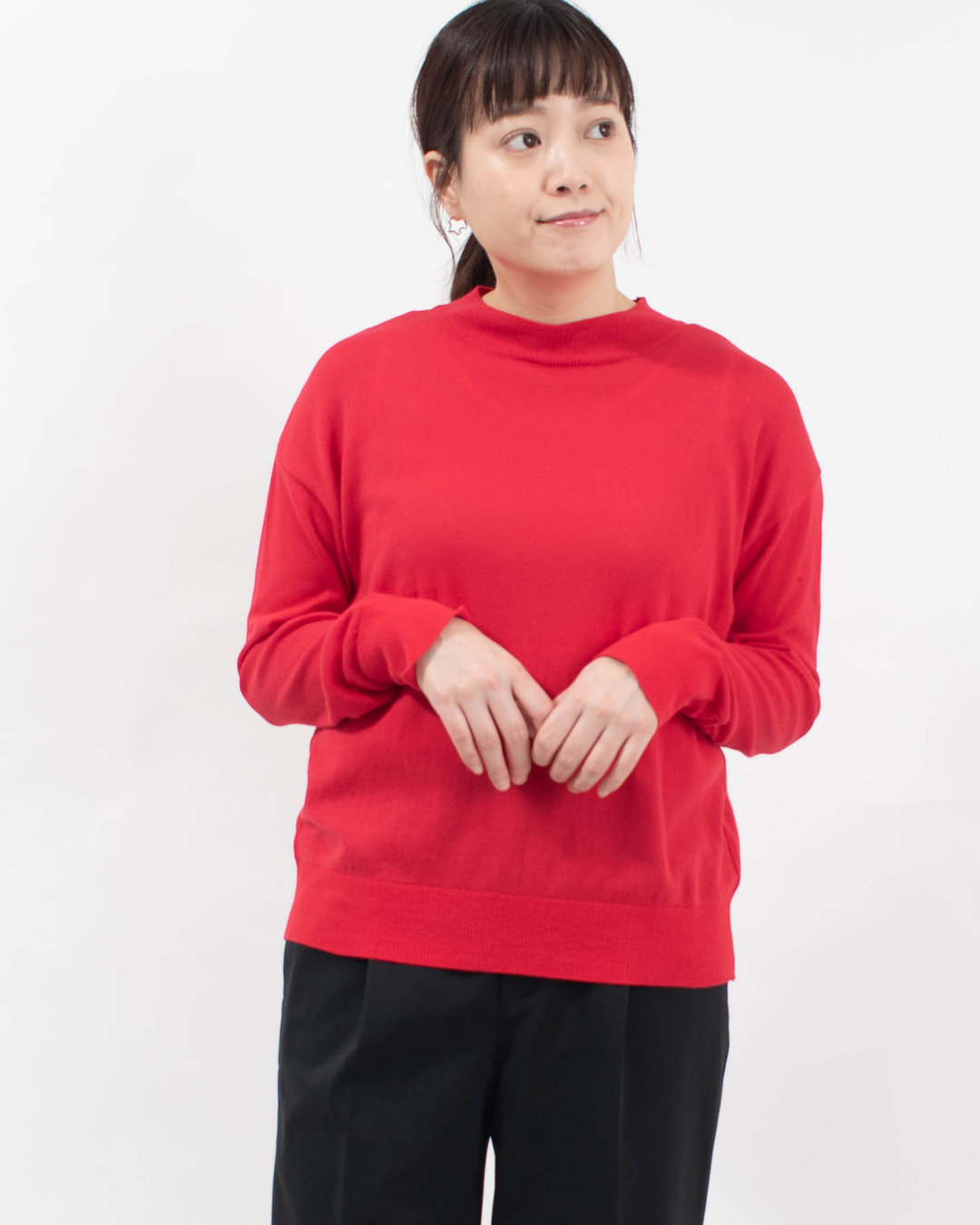 NARU ムースヤーン ハイネックニット｜ナチュラルファッション