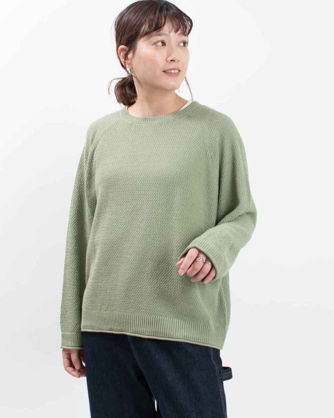 751-201  Bliss bunch 麻綿ニット ラグランプルオーバー