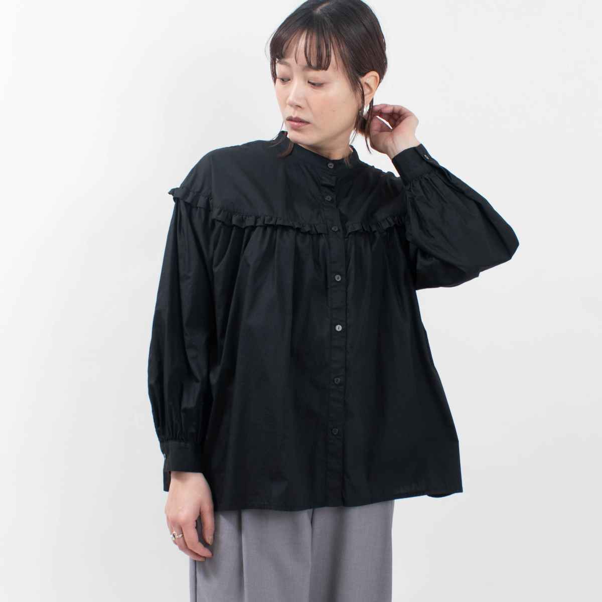 Bliss bunch ヨーク切替フリルブラウス｜ナチュラルファッション