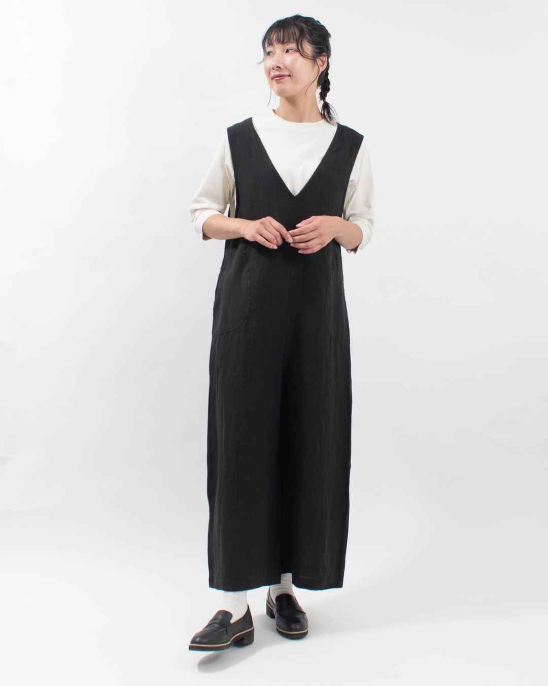 758-313 Bliss bunch Vネックサロペット