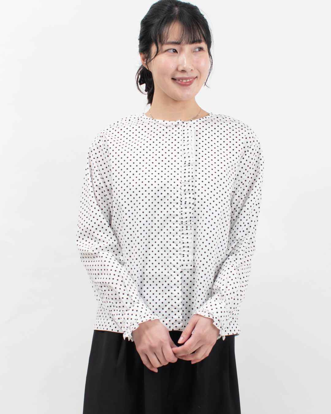 761-236 Bliss bunch フロントフリルブラウス