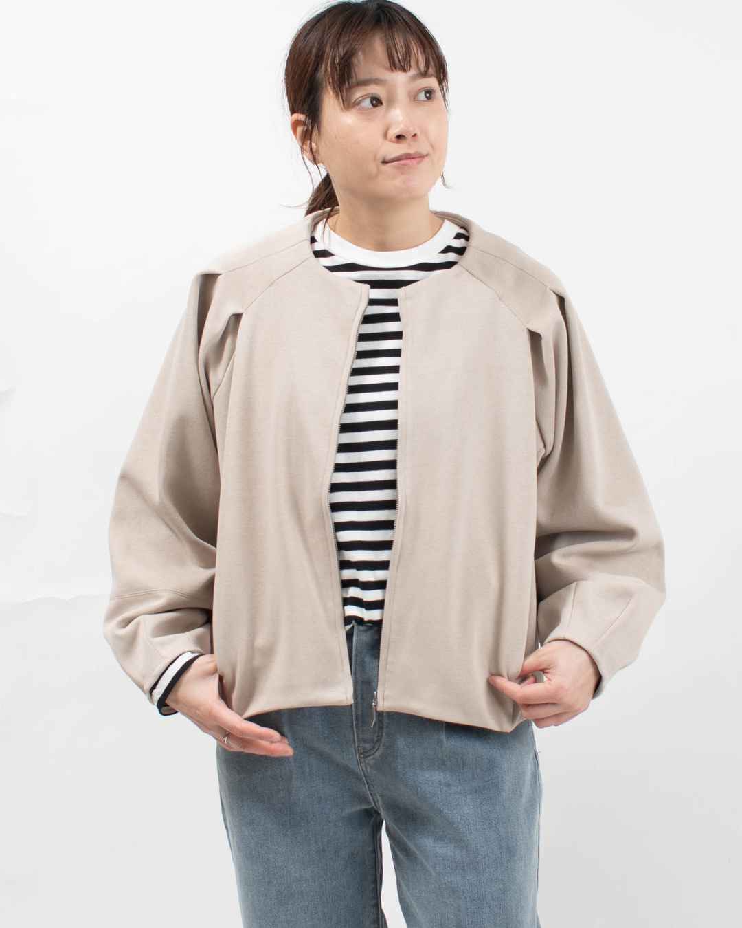 vingtrois タックスリーブブルゾン