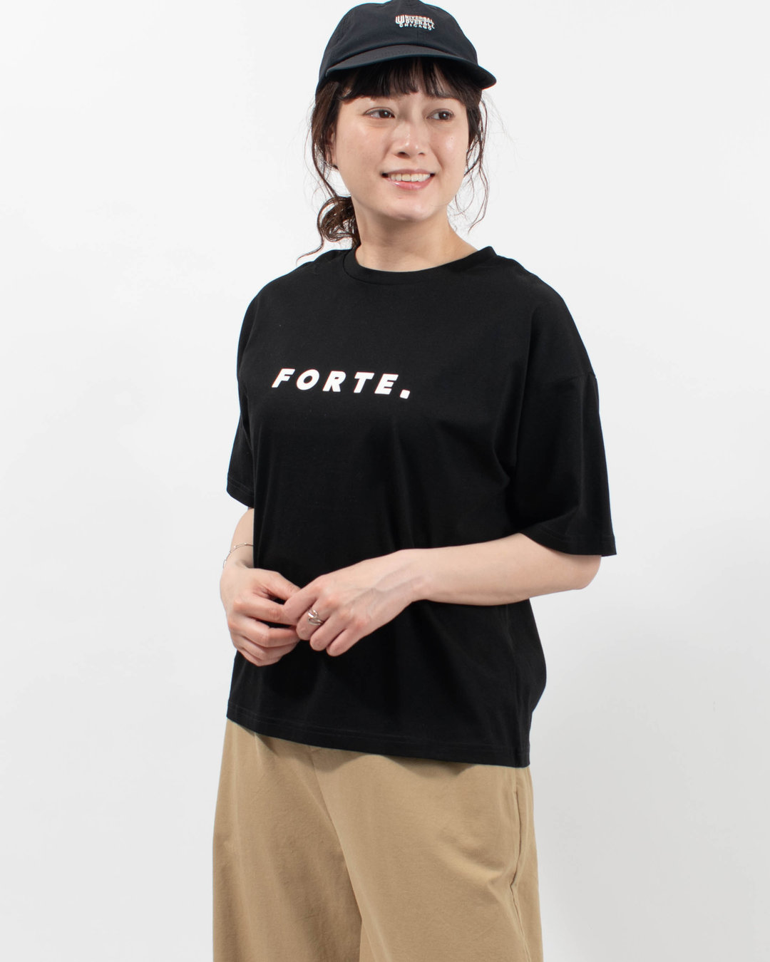 980-25103  vingtrois ドライタッチコットン フォントT[FORTE.]