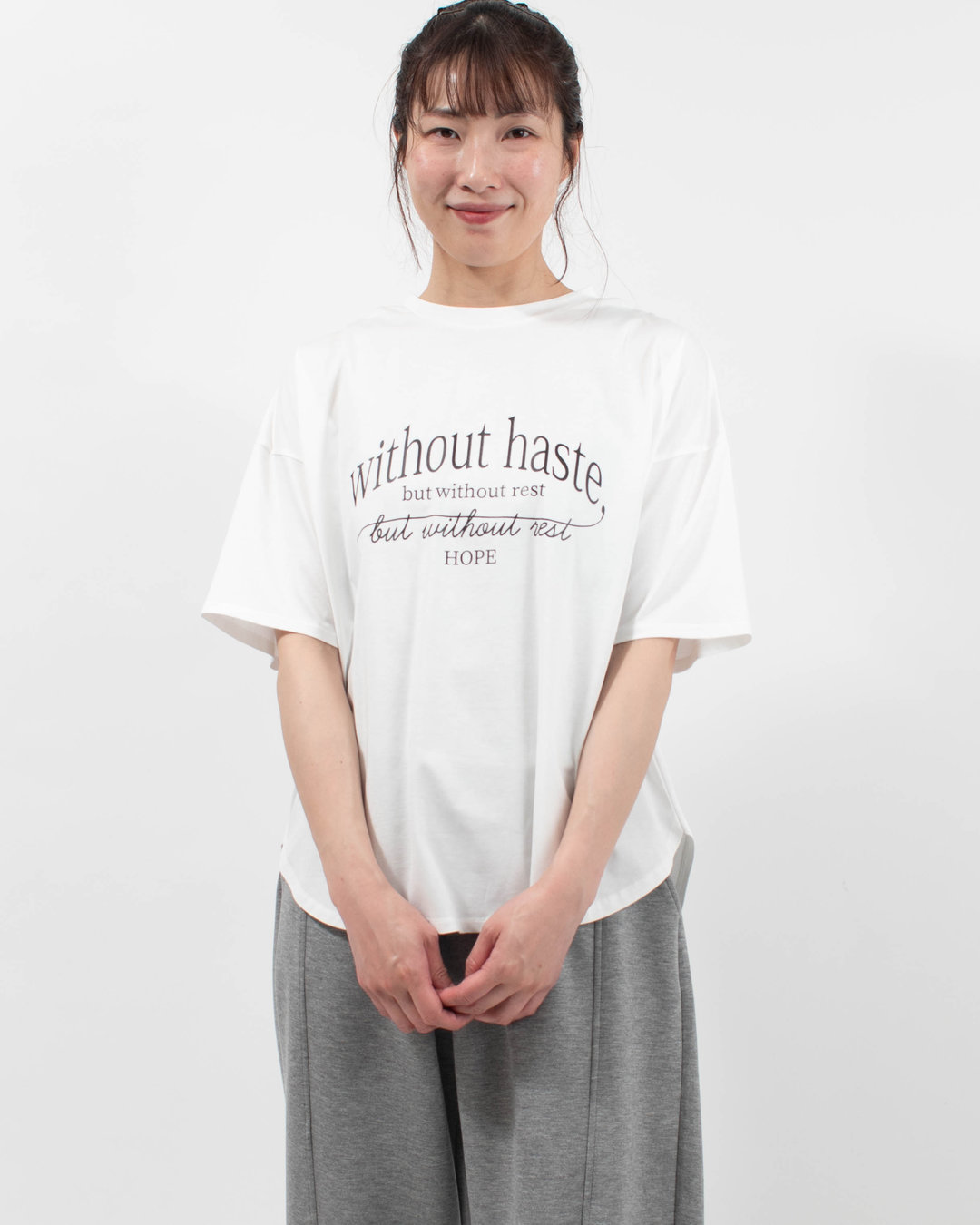 980-25109  vingtrois ドライタッチコットン フォントT [without haste]