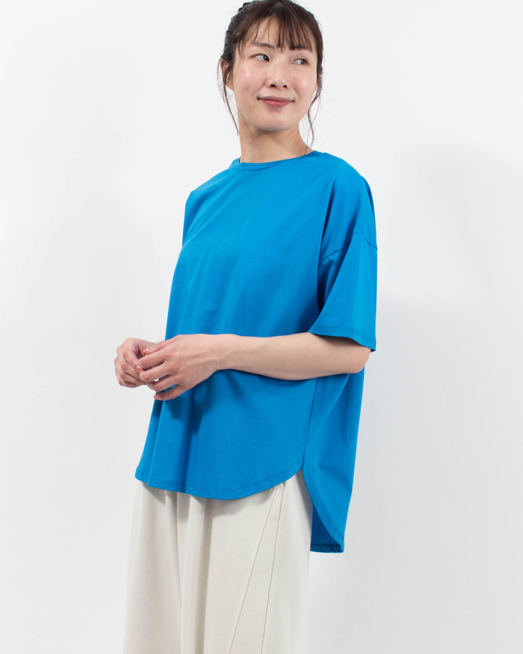 980-25113  vingtrois ドライタッチコットン 5分袖T