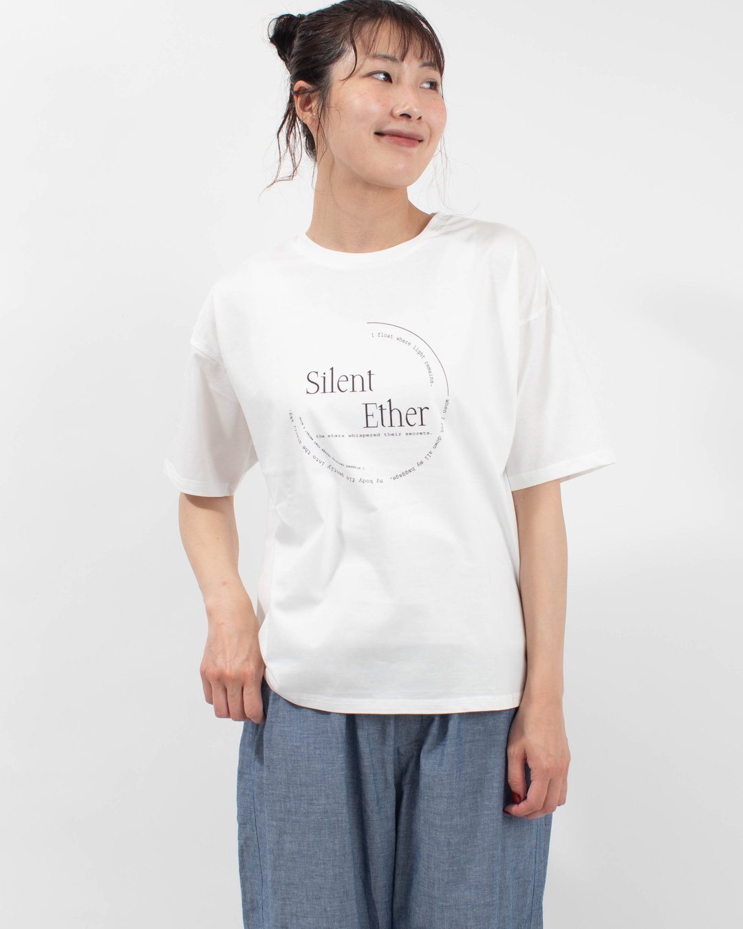 vingtrois ドライタッチコットン サークルロゴT