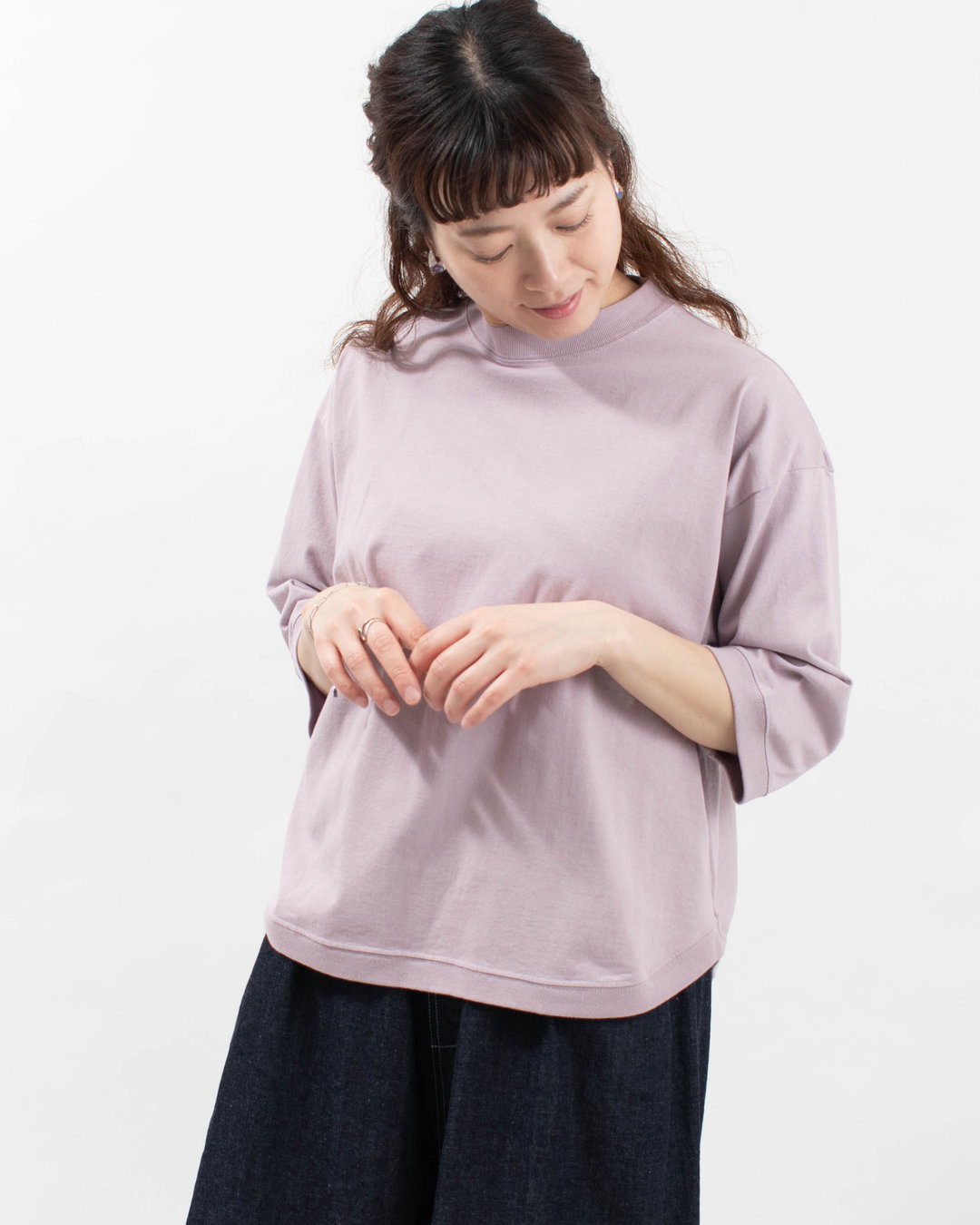B-442008 BLUE LAKE MARKET アメリカンドライ天竺||ポケットTee