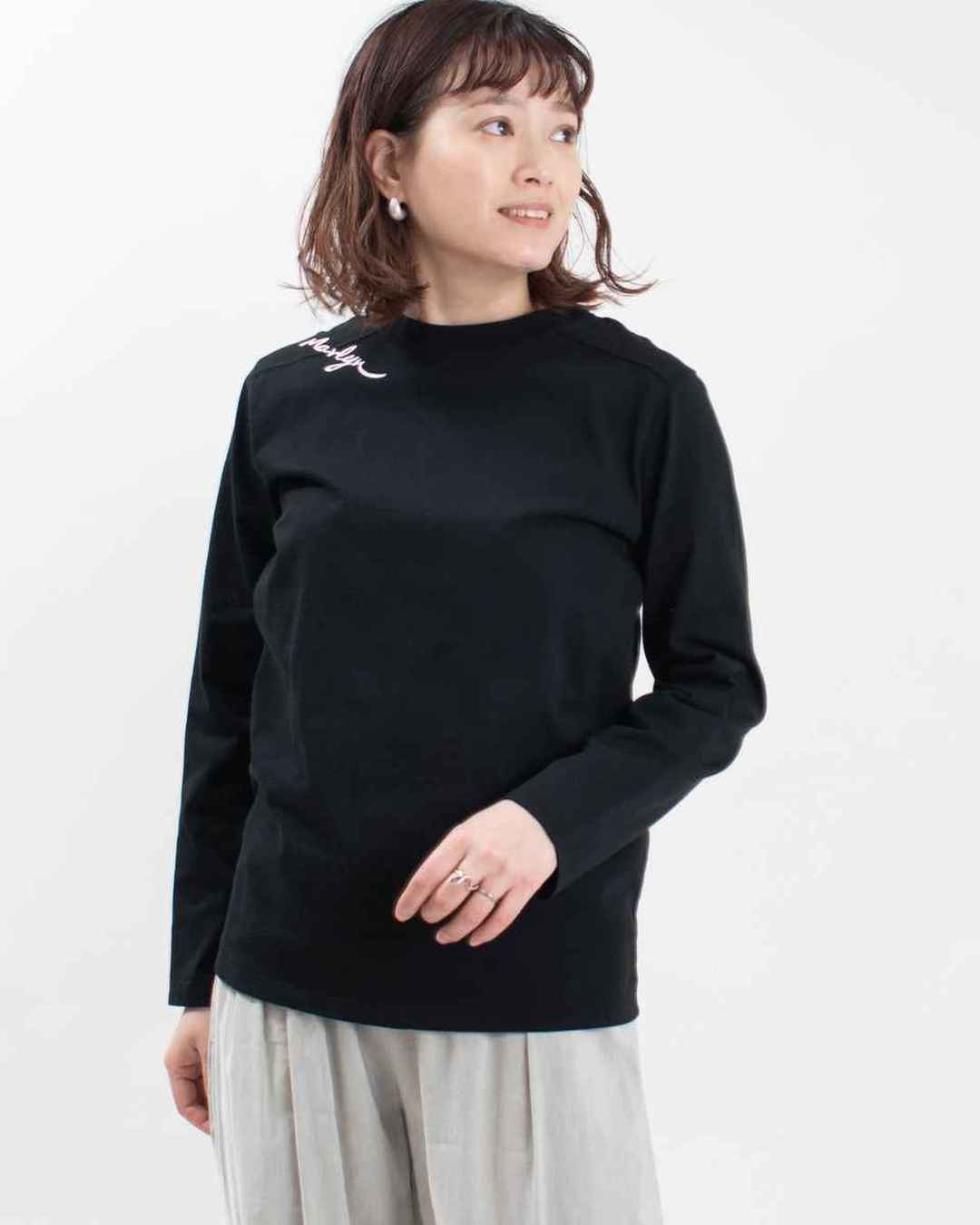 B-502019  BLUE LAKE MARKET アメリカンドライ天竺||刺繍ヨークプルオーバー