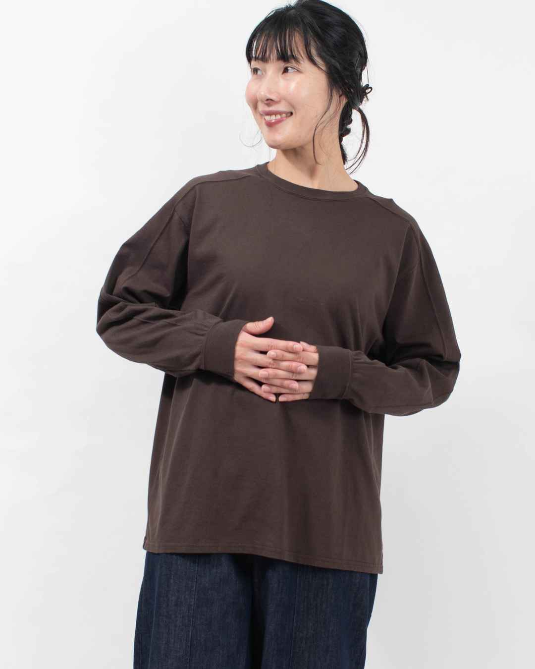 B-512028 BLUE LAKE MARKET 17/-BD天竺 切替プルオーバー