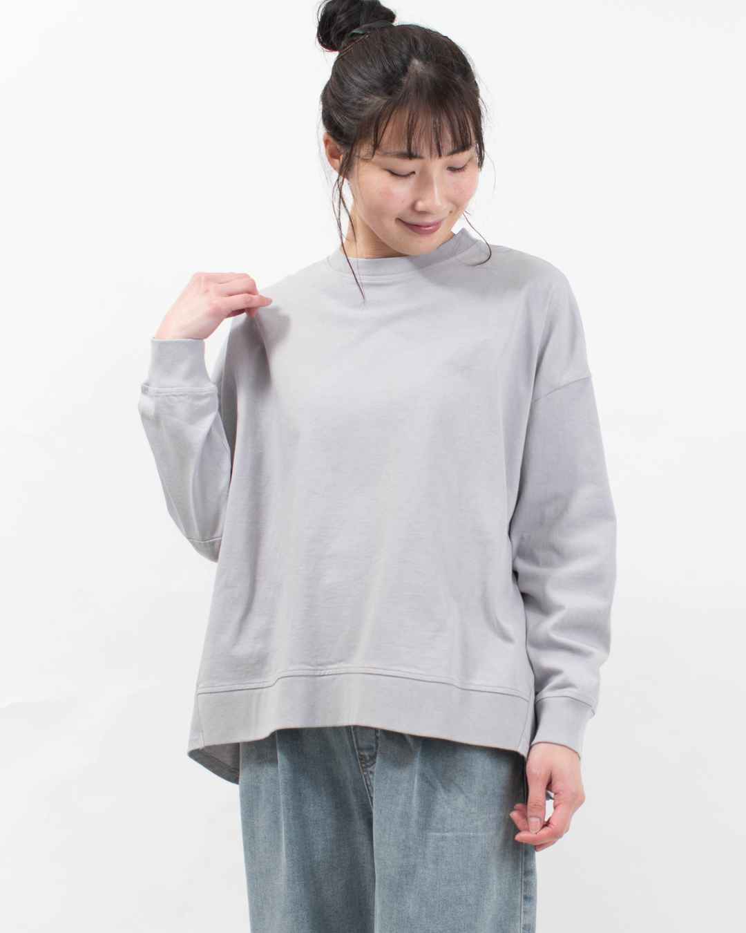 B-522008  BLUE LAKE MARKET アメリカンドライ天竺||バックタックプルオーバー