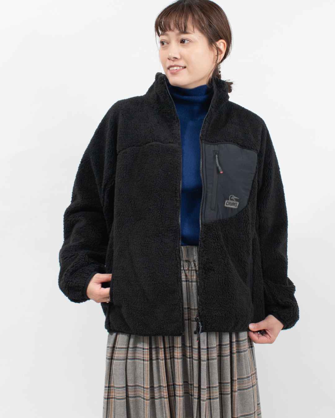 CH04-1474 CHUMS ボンディングフリースジャケット(アウター／フリース)