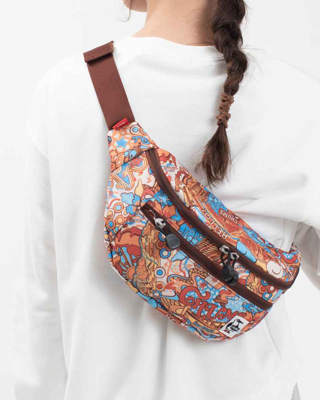 CH60-3964  CHUMS リサイクルスモールウエストポーチ(ボディバッグ｜ウエストポーチ)