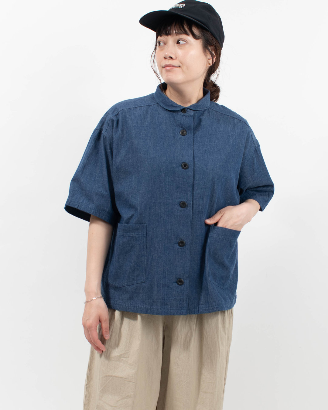 FA-3072  FIRST チビ襟デニムシャツジャケット