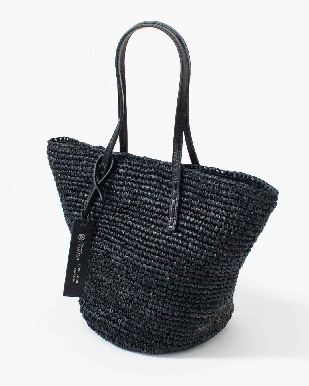 Folna ラフィア トートバッグ