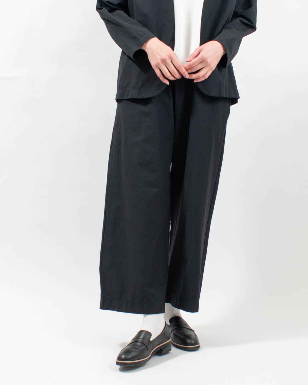 prit 綿麻ストレッチワイドパンツ