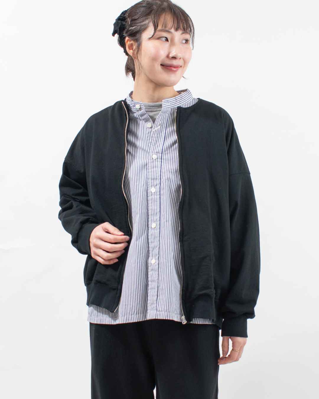 prit 40/1DEPENDランダムミニ裏毛ZIPブルゾン｜ナチュラルファッション