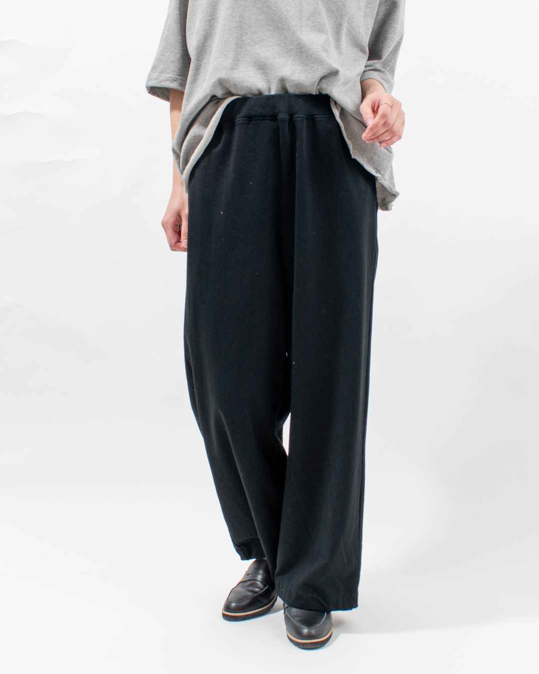 P91604  prit 40/1DEPENDランダムミニ裏毛ワイドパンツ