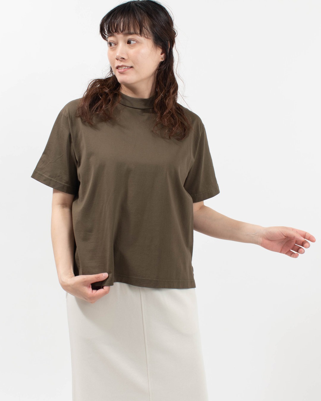 P92608  prit 47/2スーピマコンパクト天竺 クルーネックボックスＴシャツ