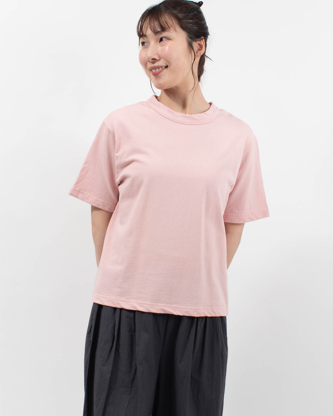 P92615  prit 30/1DEPENDインレイ クルーネックボックスTシャツ
